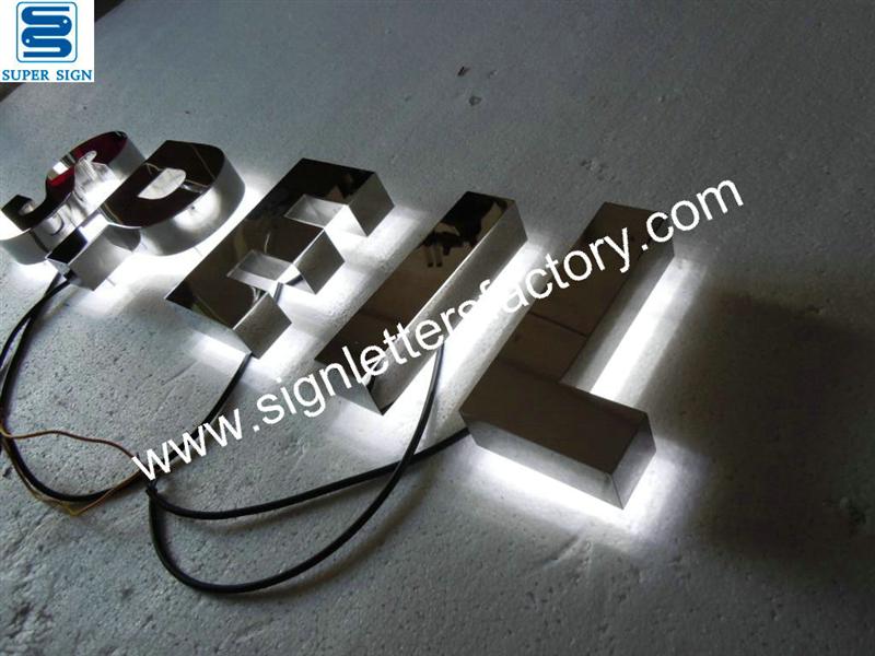 backlit LED letter signage